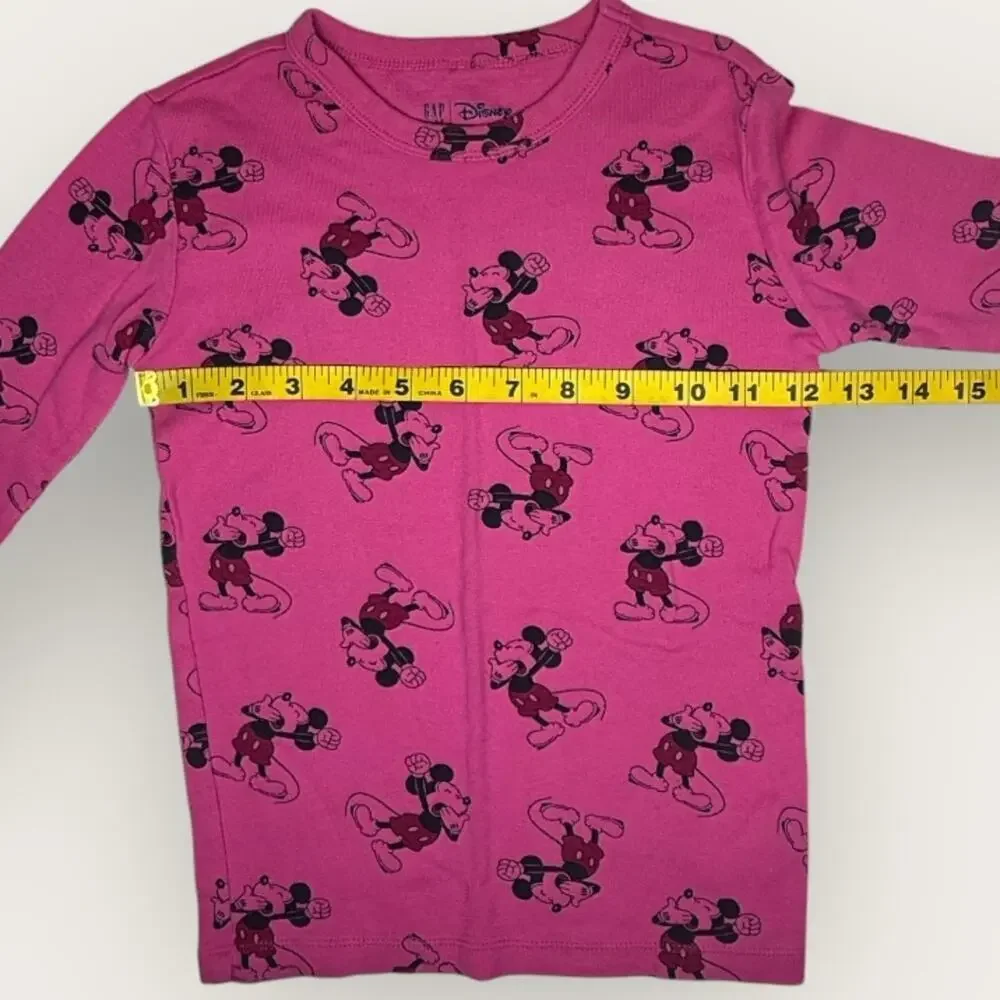 Gap Kids | Disney Mickey Mouse Long-Sleeve Pajama Top | Pink | Size 8